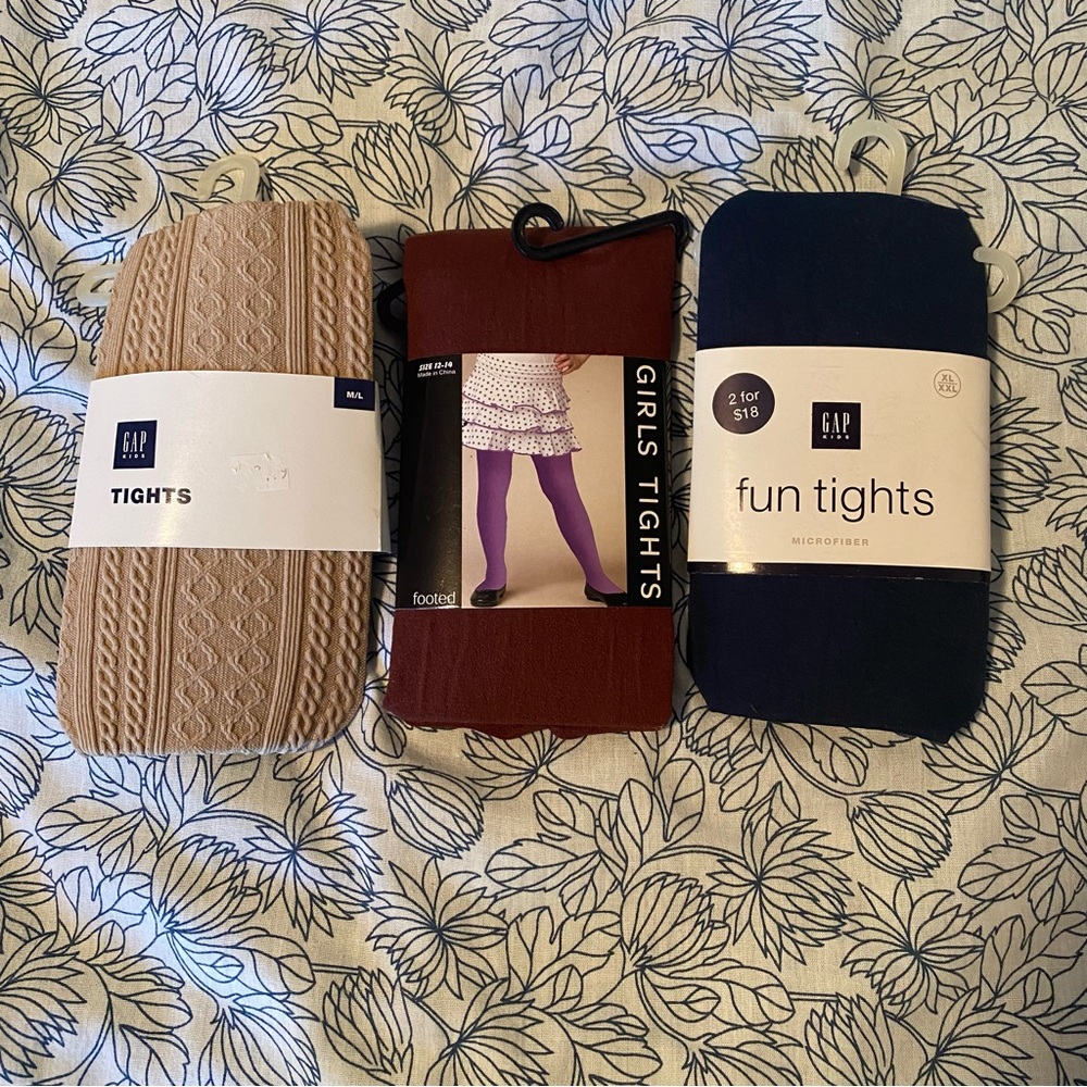 Girls tights bundle (3) various colors